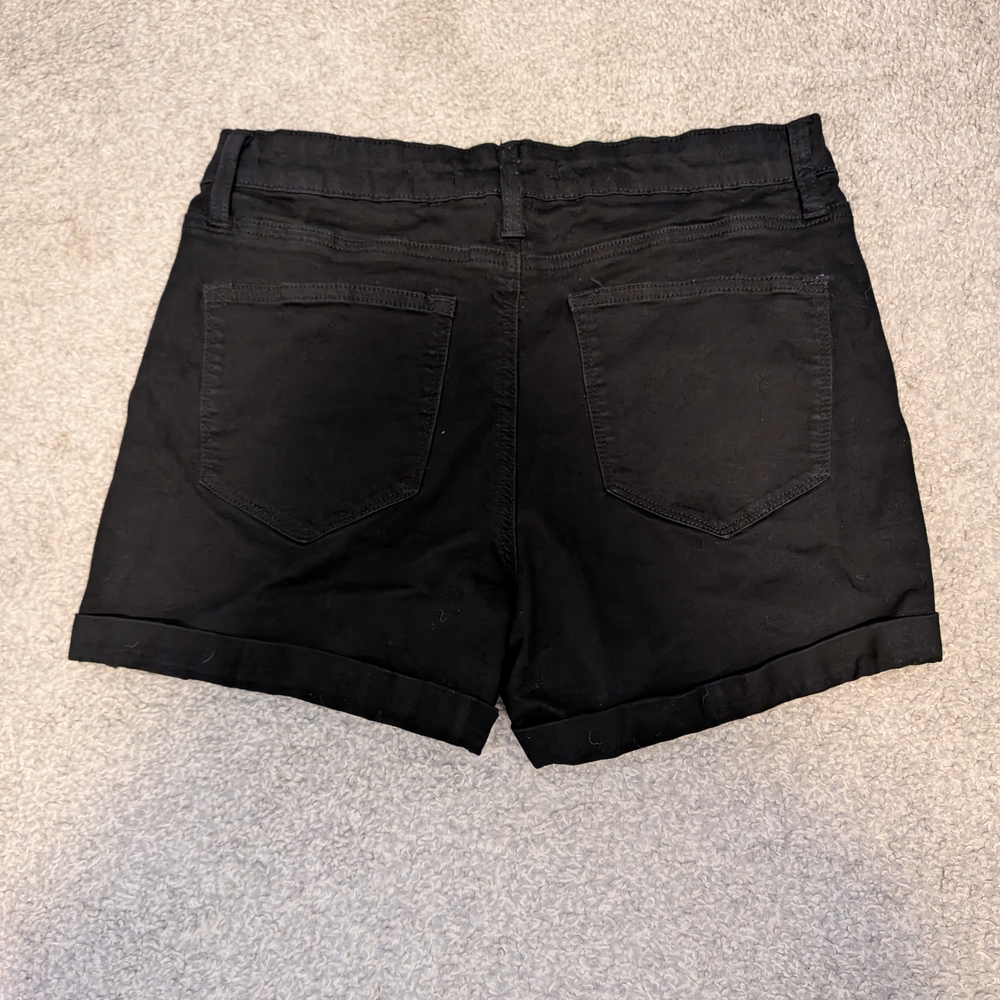 KanCan Black Distressed Jean Shorts - Picture 3 of 8